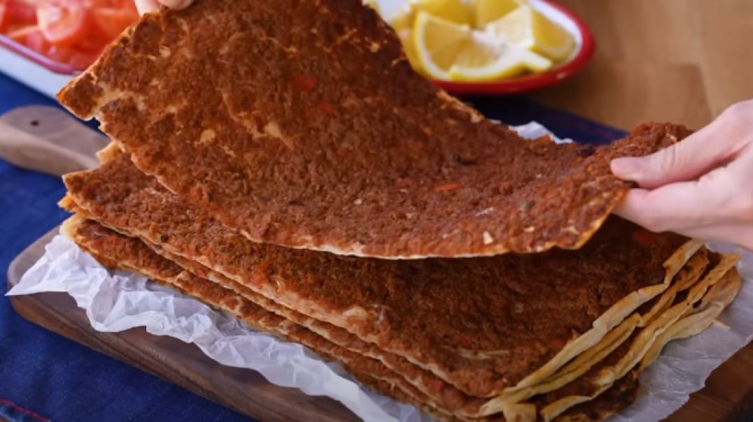 ⁣Hazır Yufkadan Lahmacun